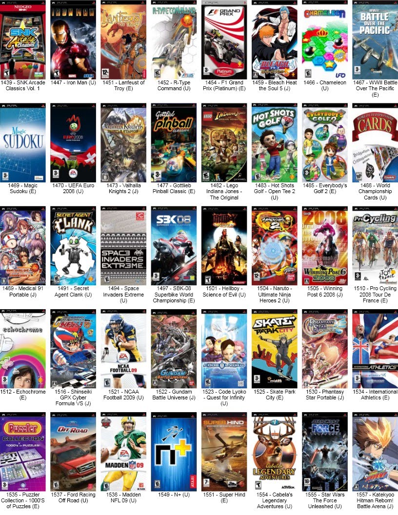Sony psp game list